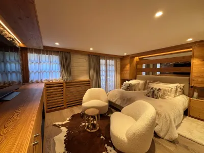 Rénovation complète d’une chambre parentale avec salle de bains à Megève