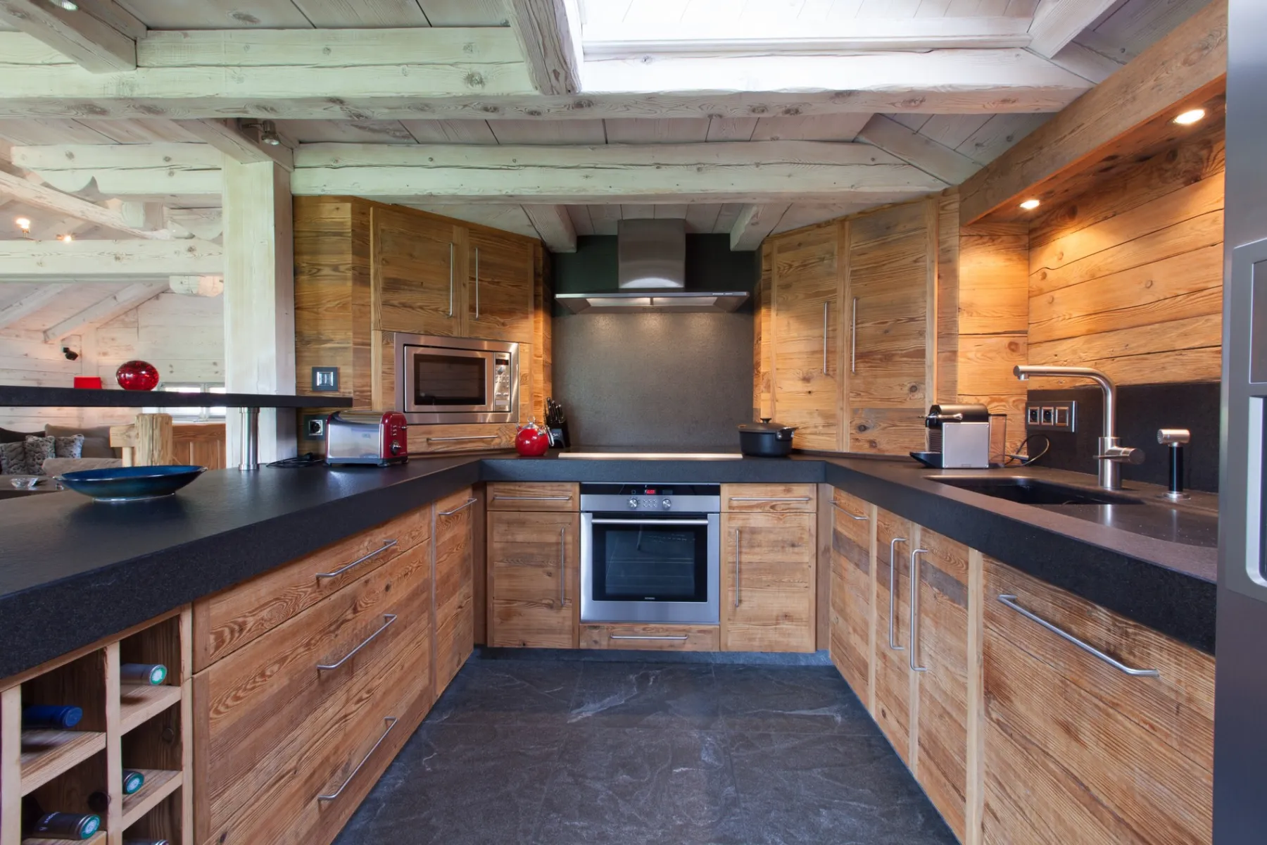 Rénovation complète d’un chalet à Megève (Intérieur)